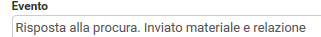 5. Descrizione dell'evento