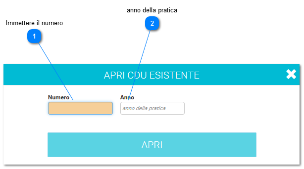 Aprire una pratica di CDU
