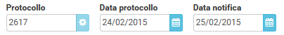 1. Dati di protocollo e di notifica