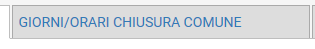 3. Periodi di chiusura del Comune