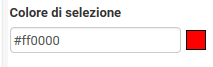 3. Colore della selezione