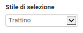 4. Stile dell'oggetto selezionato