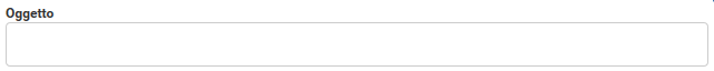 4. Oggetto dell'email