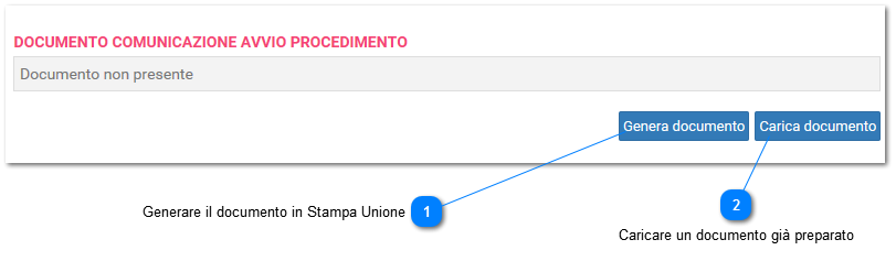 Generare o caricare un documento