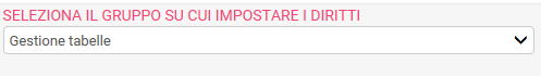 2. Selezione del gruppo