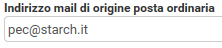 2. Indirizza mail di partenza