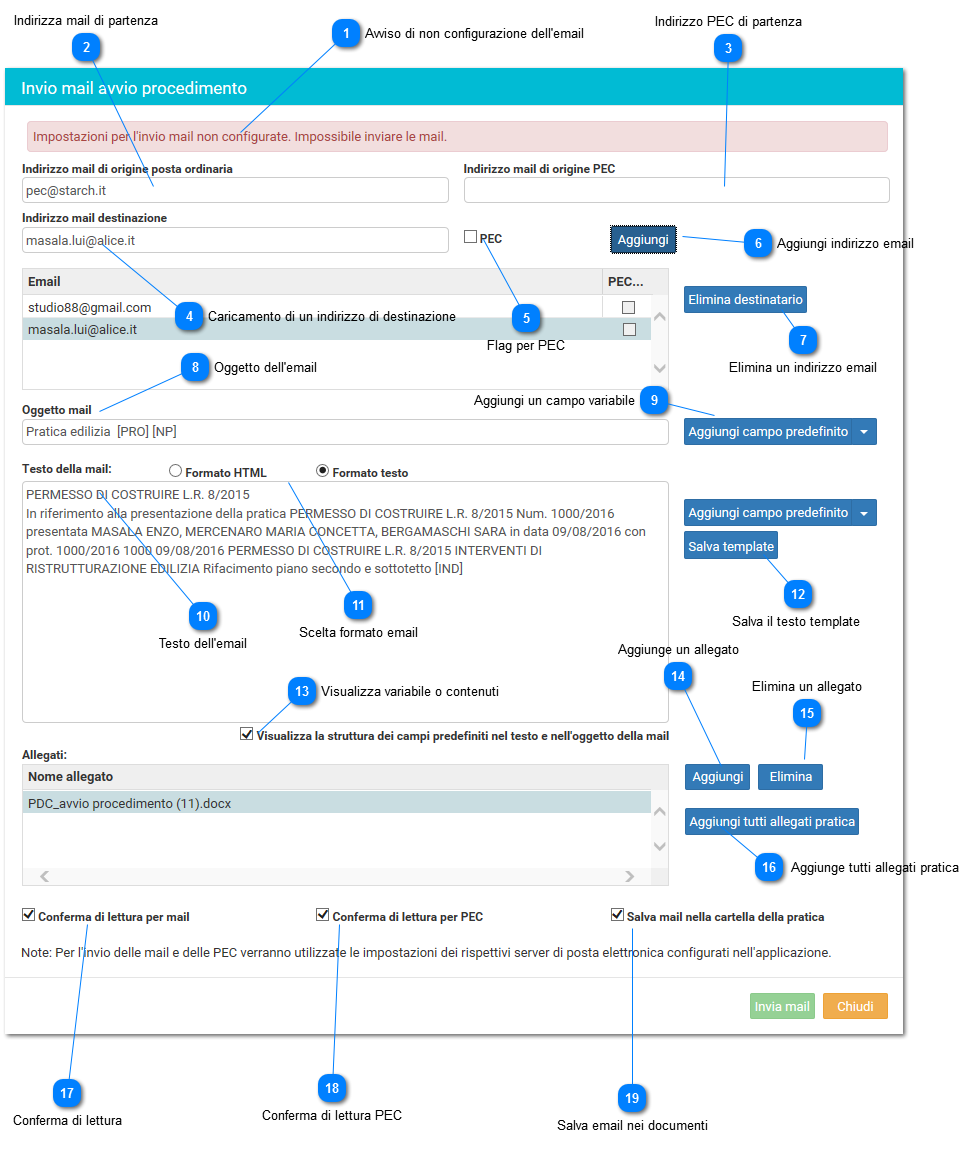 Invia documento con e-mail