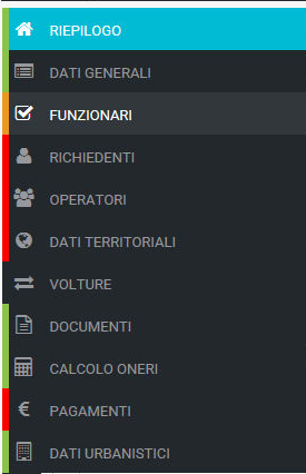 1. Menu di sistra da modello (DATI)