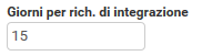 12. Giorni per richiesta di integrazione