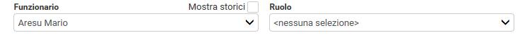 2. Selezione del funzionario e ruolo