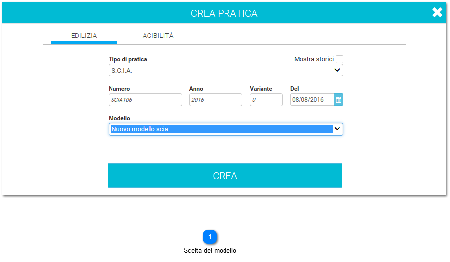 Utilizzo del modello pratica